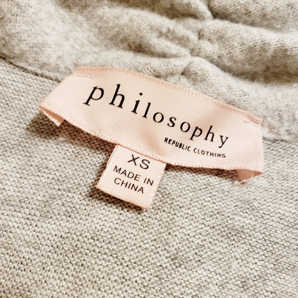 PHILOSOPHY | SOFT WRAP FRONT SWEATER GREY OVERSIZED - Picture 9 of 9